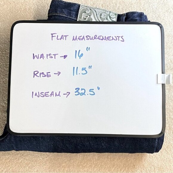 Full Blue Med Dark Wash Flannel Lined Winter Jeans 14 - Picture 5 of 14